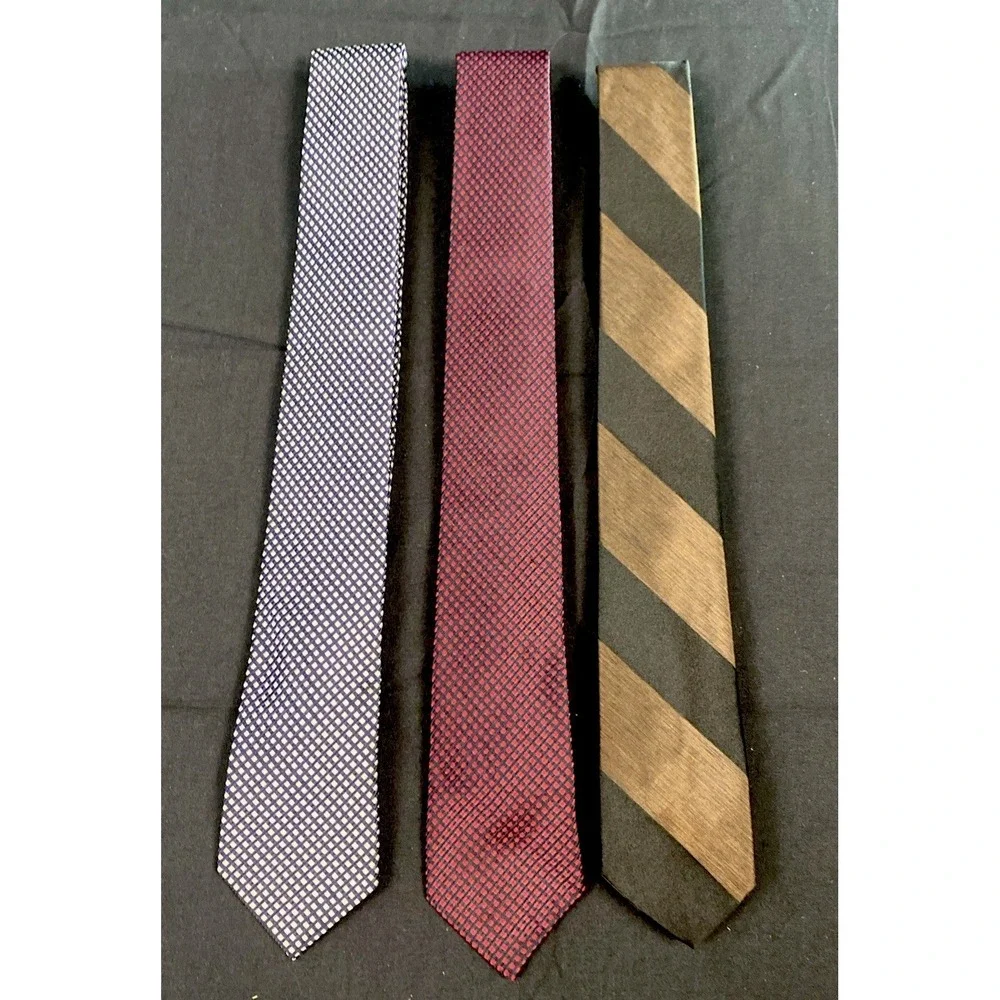 Bond‎ Style Manor 40's 50's Vintage All Silk Tie Lot of 3 NWOT